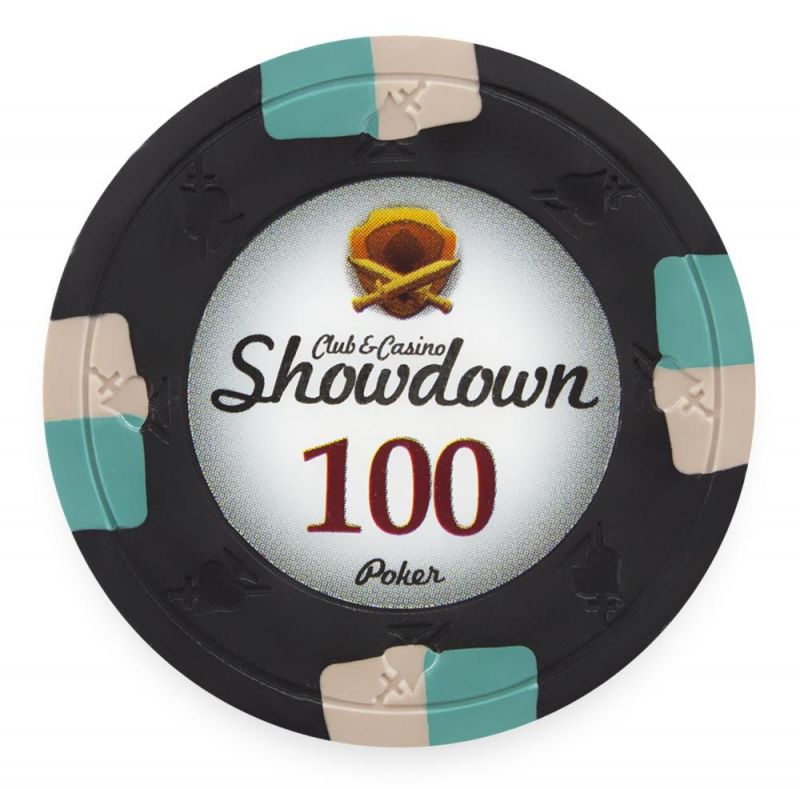 Clay Showdown 13.5G Poker Chip $100 (25 Pack)
