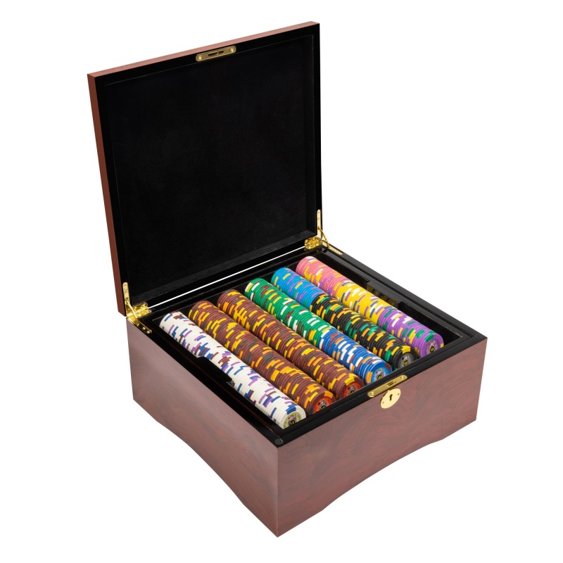 750 Ct - Pre-Packaged - Kings Casino 14 G - Mahogany Case