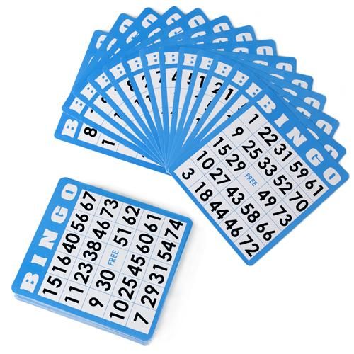 50-Pack Blue Bingo Cards