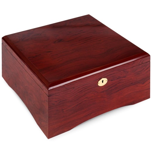 Brybelly 750 Ct Glossy Wooden Mahogany Case