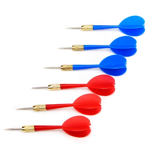 Brass Tip Red/Blue Balloon Darts (6-Pack)