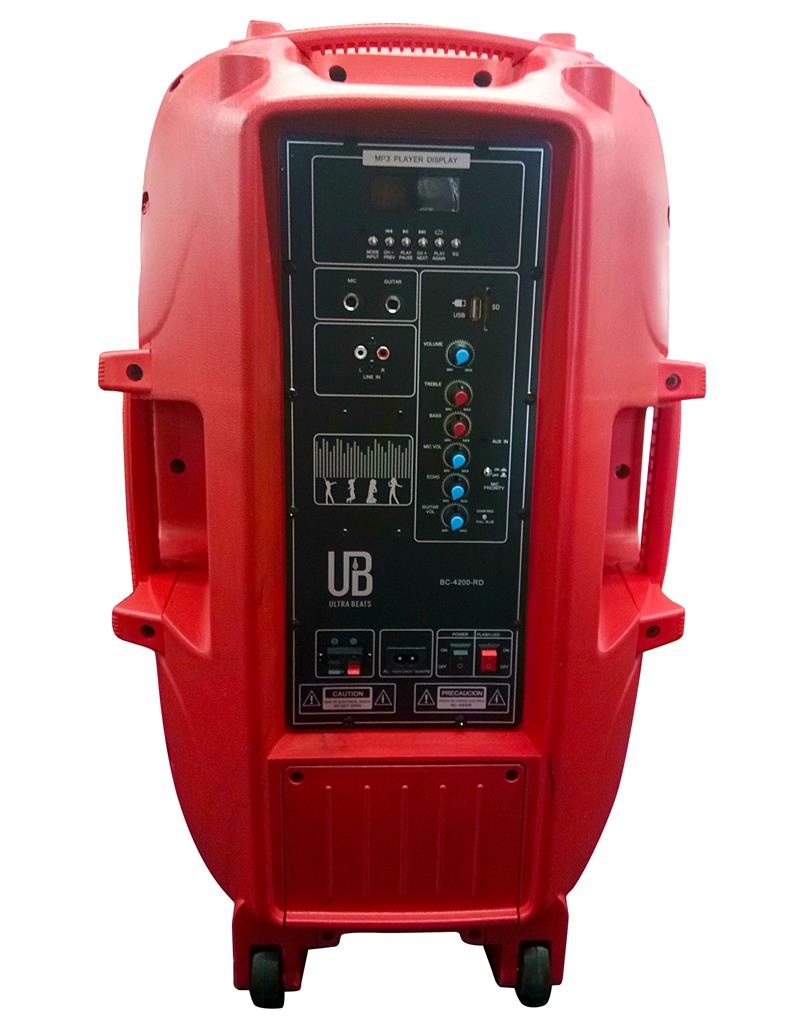 15" Portable Bluetooth Dj Speaker With Stand