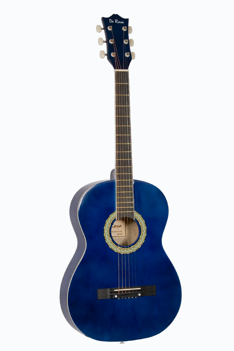 De Rosa Kids Acoustic Guitar Outfit Blue