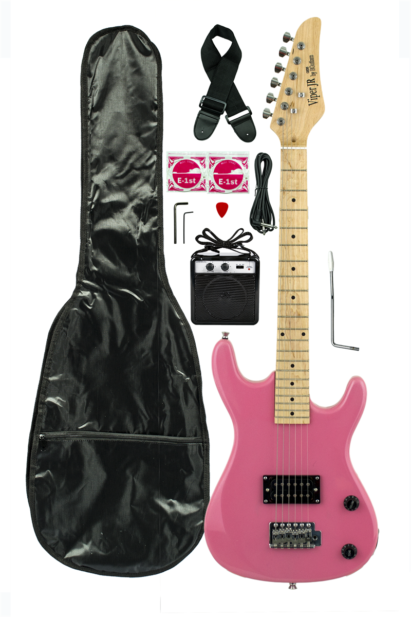 Viper Junior Electric Guitar Combo Metallic Pink
