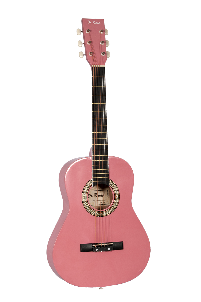 De Rosa Kids Acoustic Guitar Outfit Pink