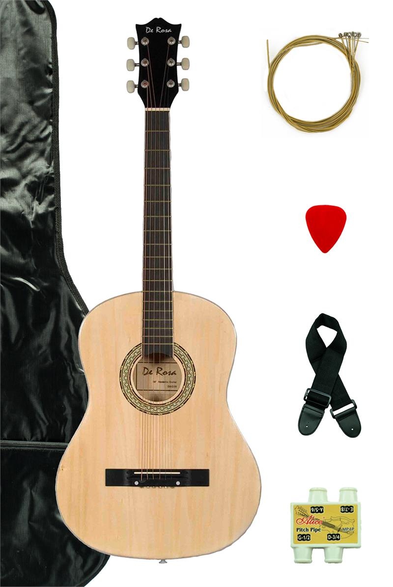 De Rosa Kids Acoustic Guitar Outfit Natural