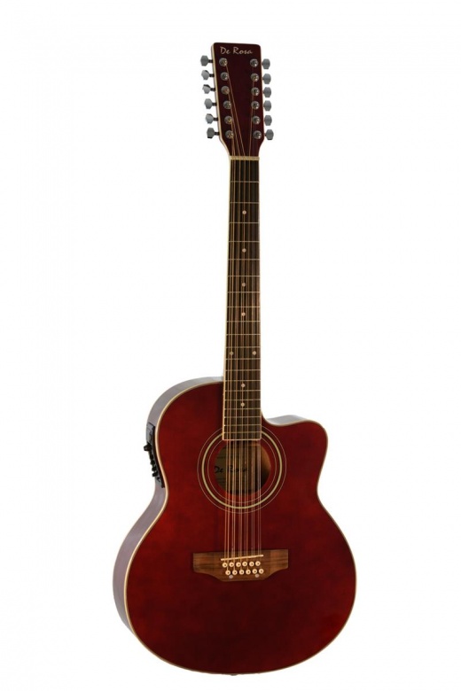 De Rosa 12 String Cutaway Acoustic-Electric Thin Body Guitar