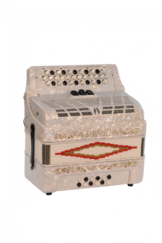 Baronelli 34 Button Accordion 12 Bass 3 Switches
