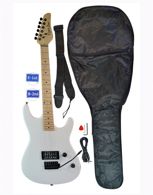 Viper Solid Body Electric Guitar Black Hardware