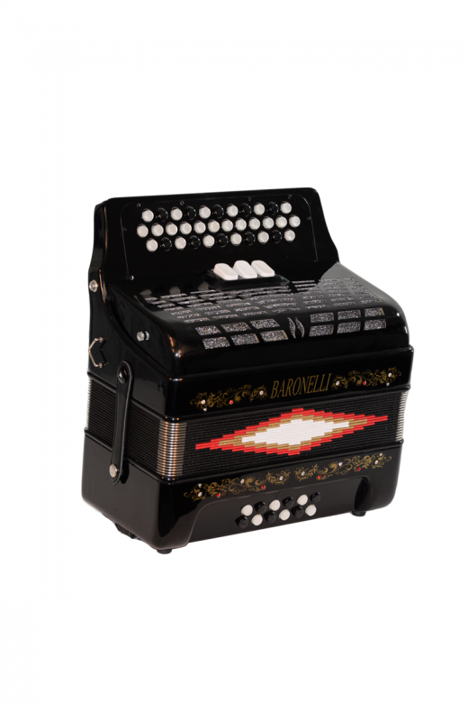 Baronelli 34 Button Accordion 12 Bass 3 Switches