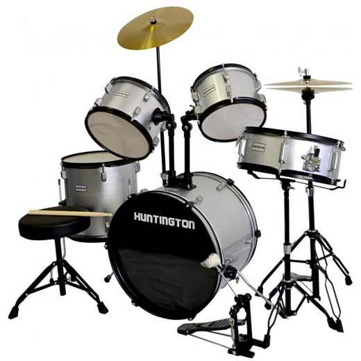 Huntington DRM500-SL 5 Piece Drum Kit Fusion Size Silver