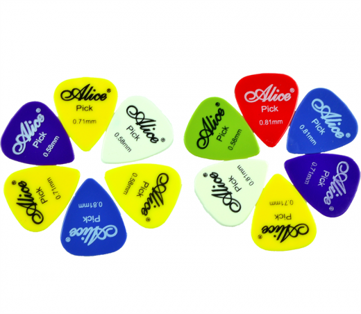 Alice Smooth Nylon Picks-12 Pack