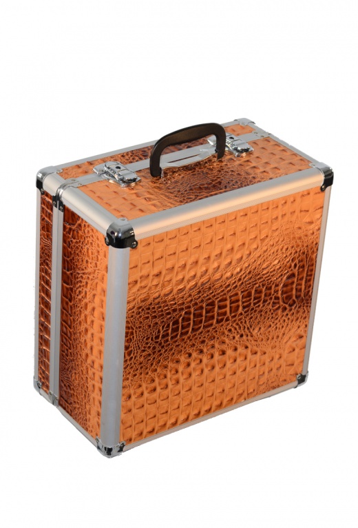 Accordion Case Faux Crocodile Skin
