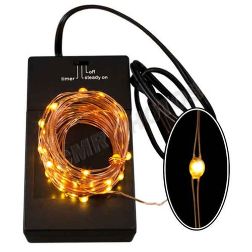 Micro Led String Light Set - 36 Bulb Battery Powered Fairy Lights - 12 Feet