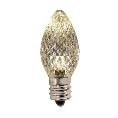C7 Twinkle Christmas String Light Bulbs (25 Pack) - Transparent