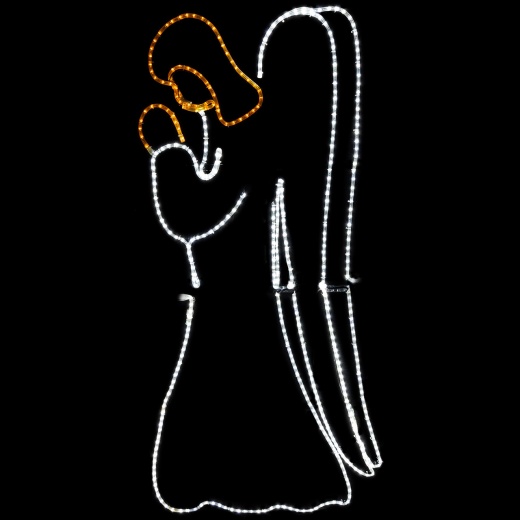 Led Rope Light Lifesize Standing Angel Motif - 72 Inch Lighted Silhouette