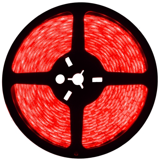 Red Led Strip Light - 12 Volt - High Output (Smd 5050) - Outdoor Use (Ip65) - 16.4 Feet