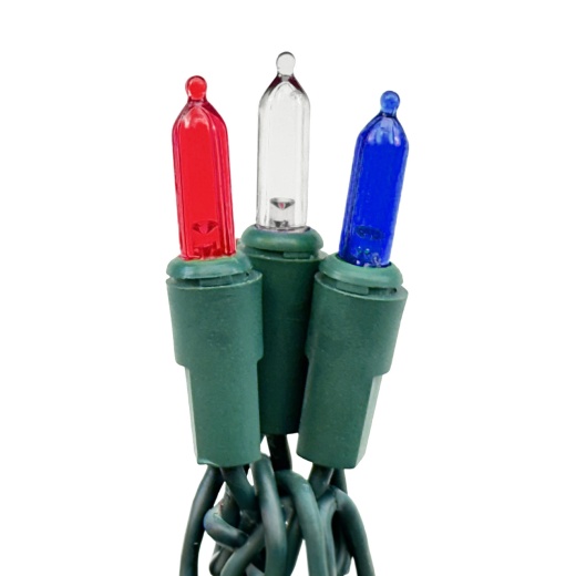 70 M5 Led Red, White, and Blue String Light Set - 4 Inch Spacing