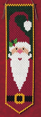 Beaded Banner Kit Holly Jolly Santa