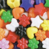 Bright Pearl Mix 25mm Charm Plastic Pop Beads (56g)