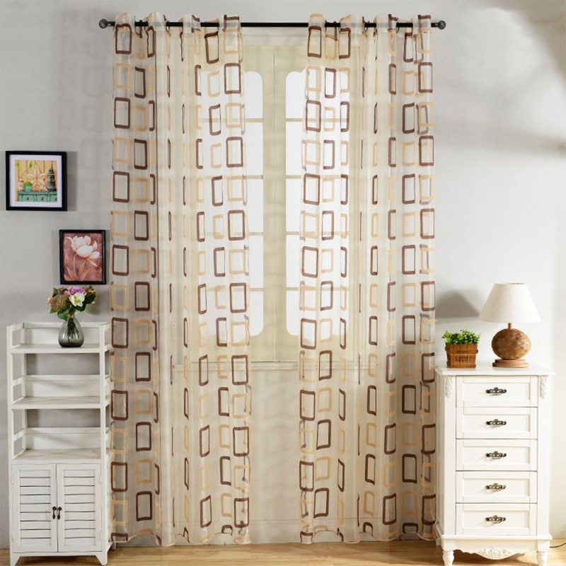 Dolce Mela Modern Sheer Curtain Panels - Nice