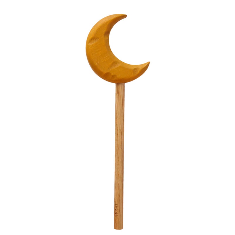 Yellow Wooden Moon Wand