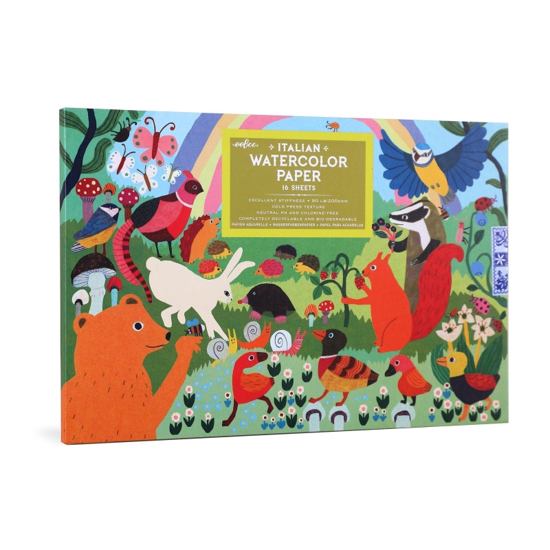 Eeboo Woodland Watercolors Or Italian Paper Pad