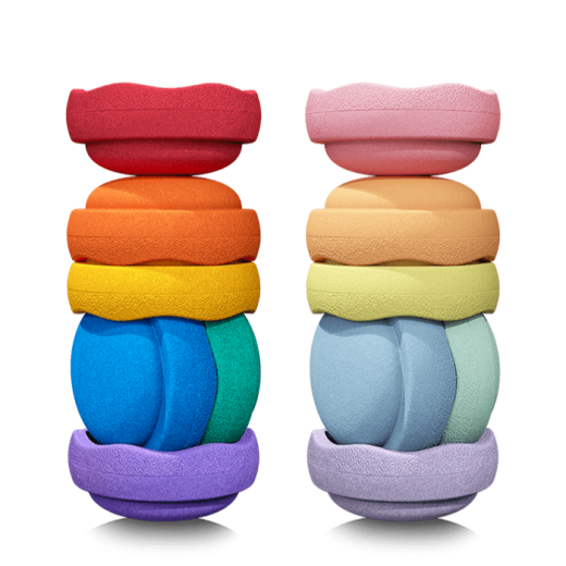 Stapelstein® Rainbow Kids Stepping Stones - 12 Pieces
