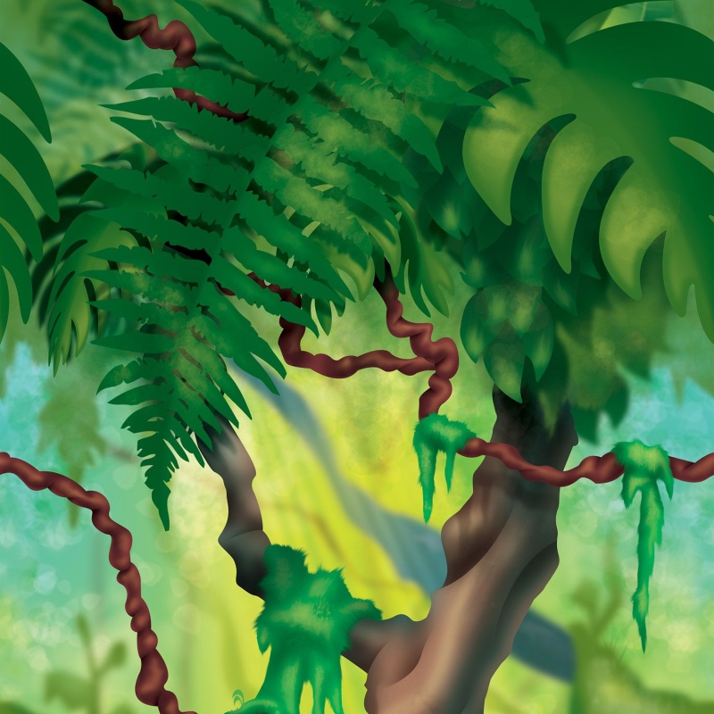 Jungle Trees Backdrop