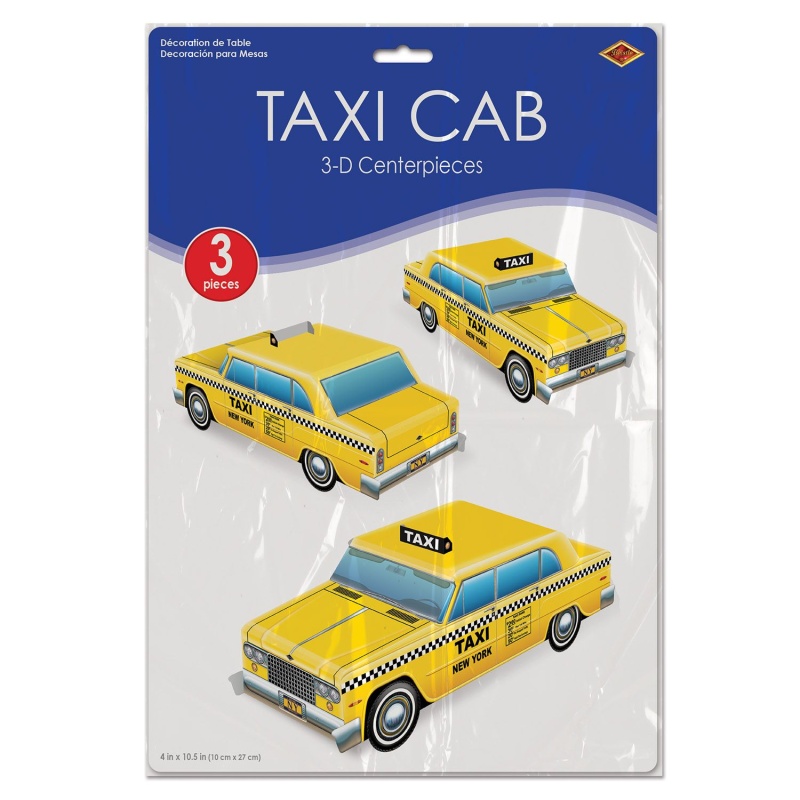 3D Taxi Cab Centerpieces