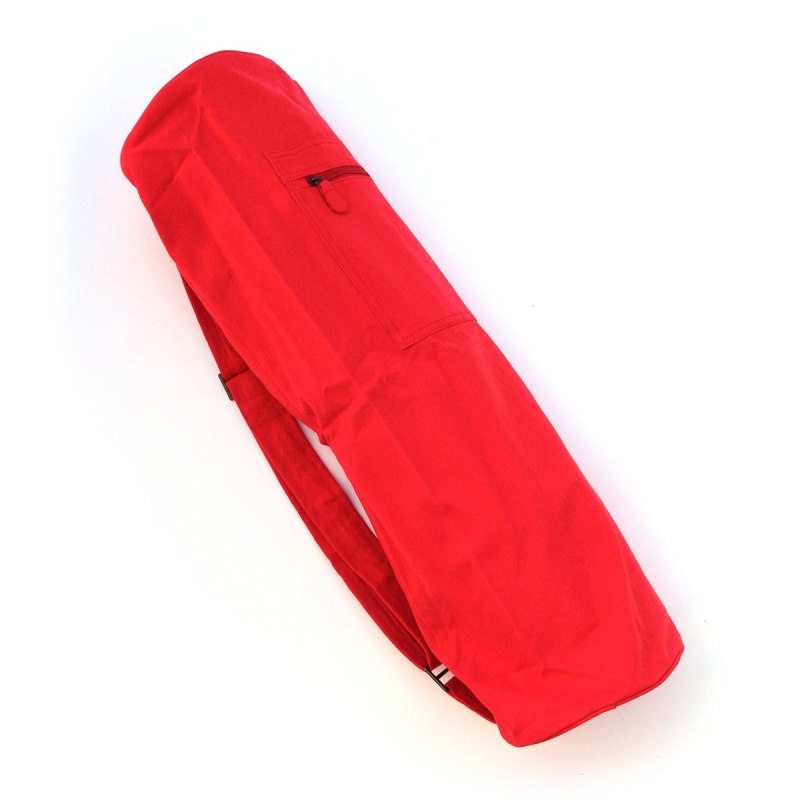 Cotton Canvas Yoga Mat Bag Cotton Canvas Yoga Mat Bag / Red / Zip Side-Loading Duffel