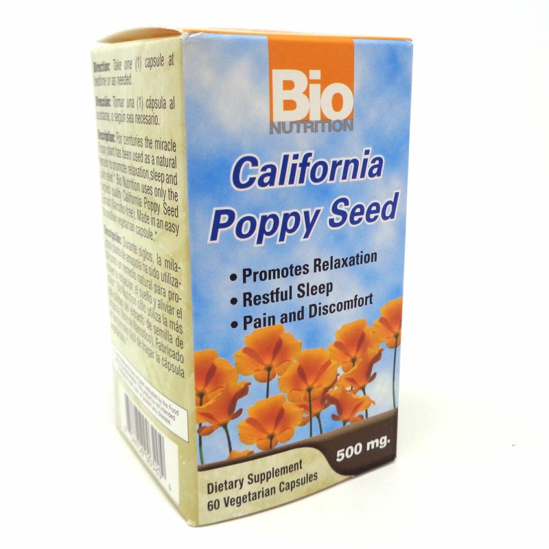 Bio Nutrition California Poppy Seed 500 Mg (60 Veg Capsules)