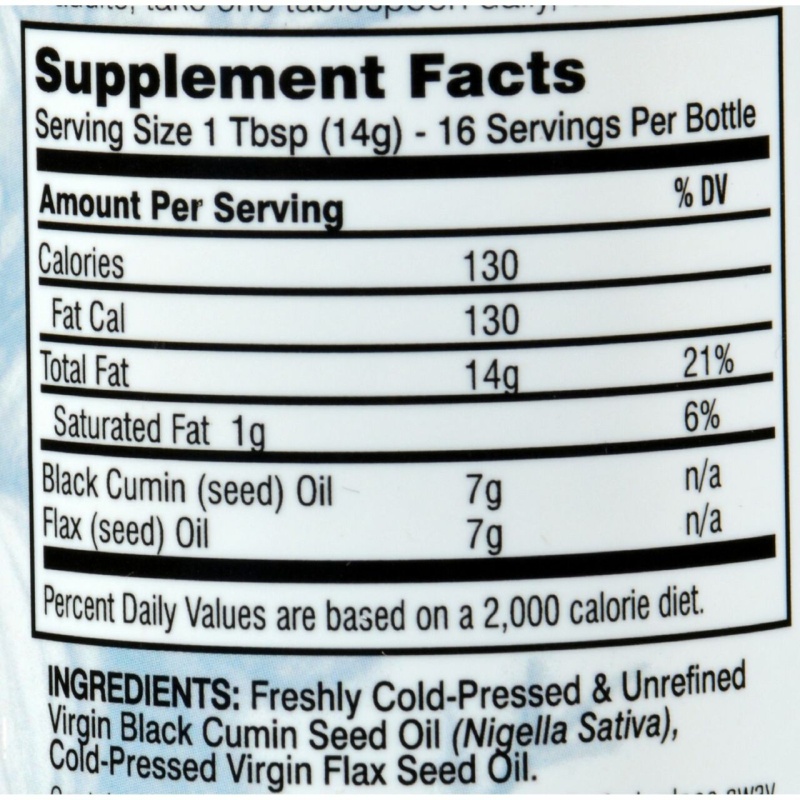 Amazing Herbs Black Seed Oil Blend Flax Seed Oil (1X8 Oz)