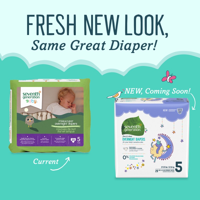 Seventh Generation 7 Gen Diapers Overnite S5 2000 Ct (4X20 Ct)