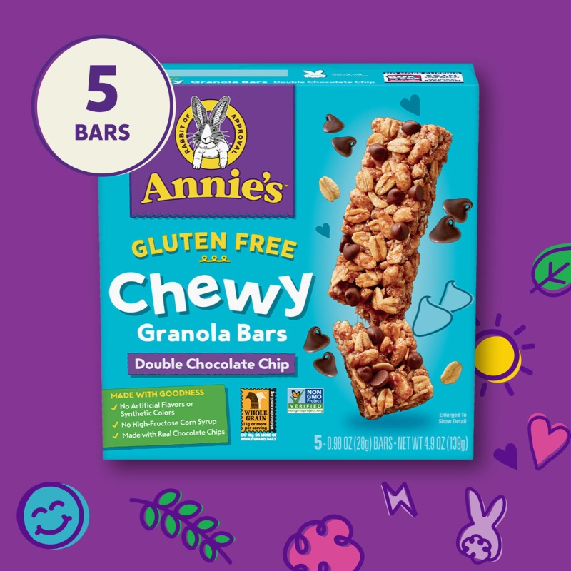 Annie's Chewy Gluten Free Granola Bars Double Chocolate Chip (12X5 Pk )