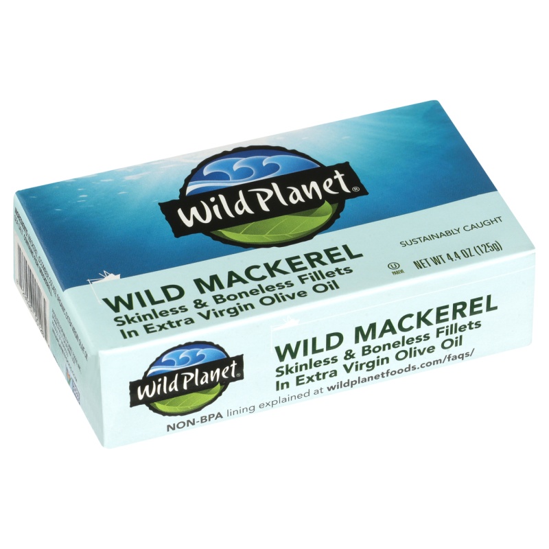 Wild Mackerel Fillets In Extra Virgin Olive Oil (12X4.37 Oz)