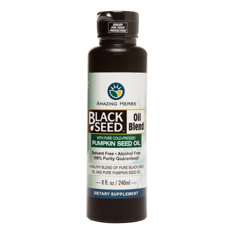 Amazing Herbs Black Seed Oil Blend Styrian Pumpkin Seed (1X8 Oz)