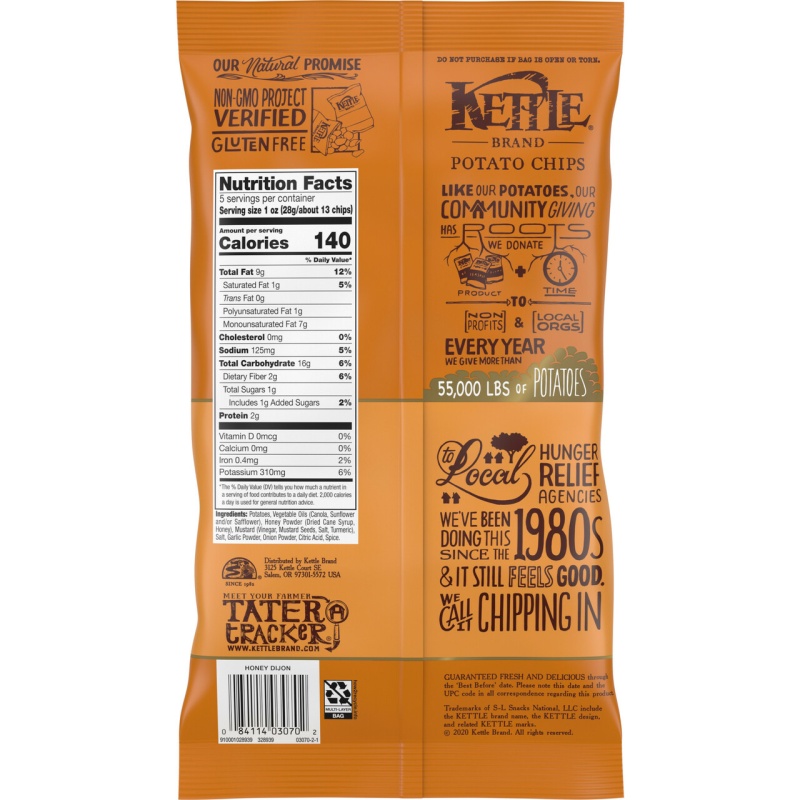 Kettle Chips Honey Dijon Potato Chips (15X5 Oz)