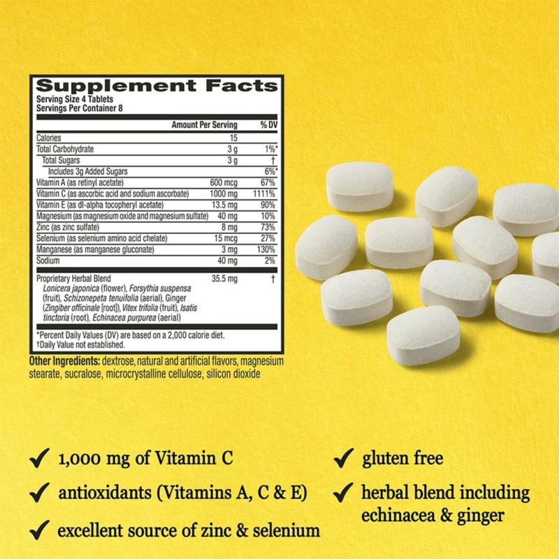Airborne Chewable Tablets With Vitamin C Citrus (1X32 Tablets)
