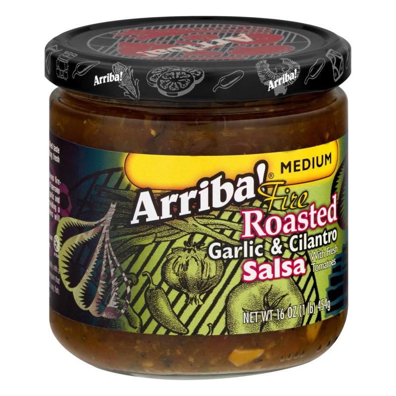 Arriba! Fire Roasted Southwestern Garlic & Cilantro Salsa (6X16oz)
