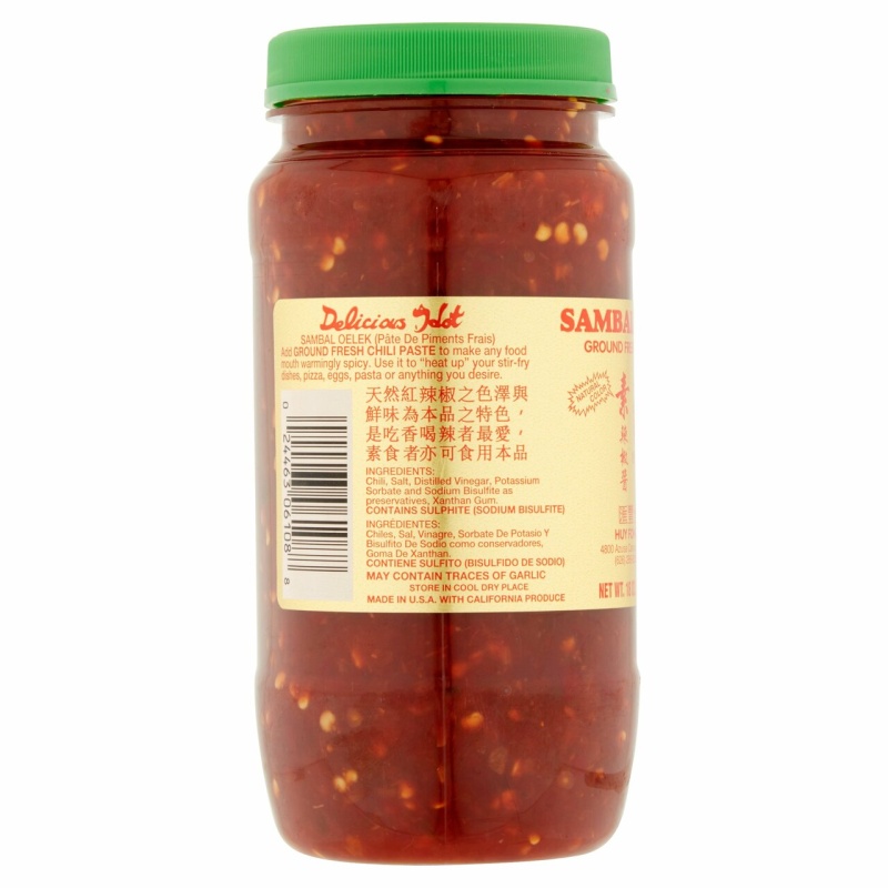 Huey Fong Sambal Oelek Ground Fresh Chili Paste 24x8oz