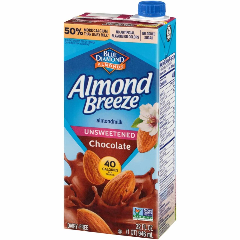 Blue Diamond Chocolate Almond Breeze Unsweetened (12X32 Oz)