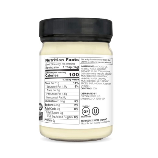 Chosen Foods Mayo Traditional Keto, 6x12Oz