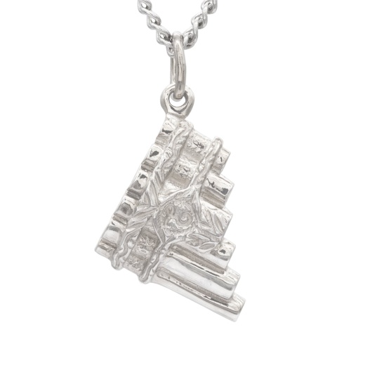 Gold Eolian Talent Pipes Necklace, Corner Hanging - Badalijewelry
