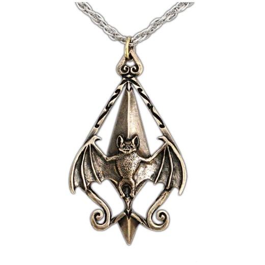 Dracula Bat Pendant - Bronze