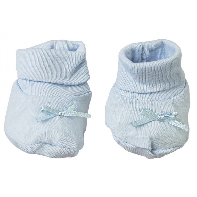 Preemie Rib Knit Infant Booties Set