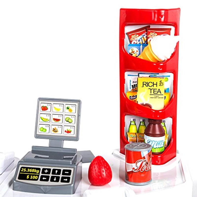 (Out Of Stock) Kids Grocery Supermarket Shop Stand And Cash Register Play Set Toy