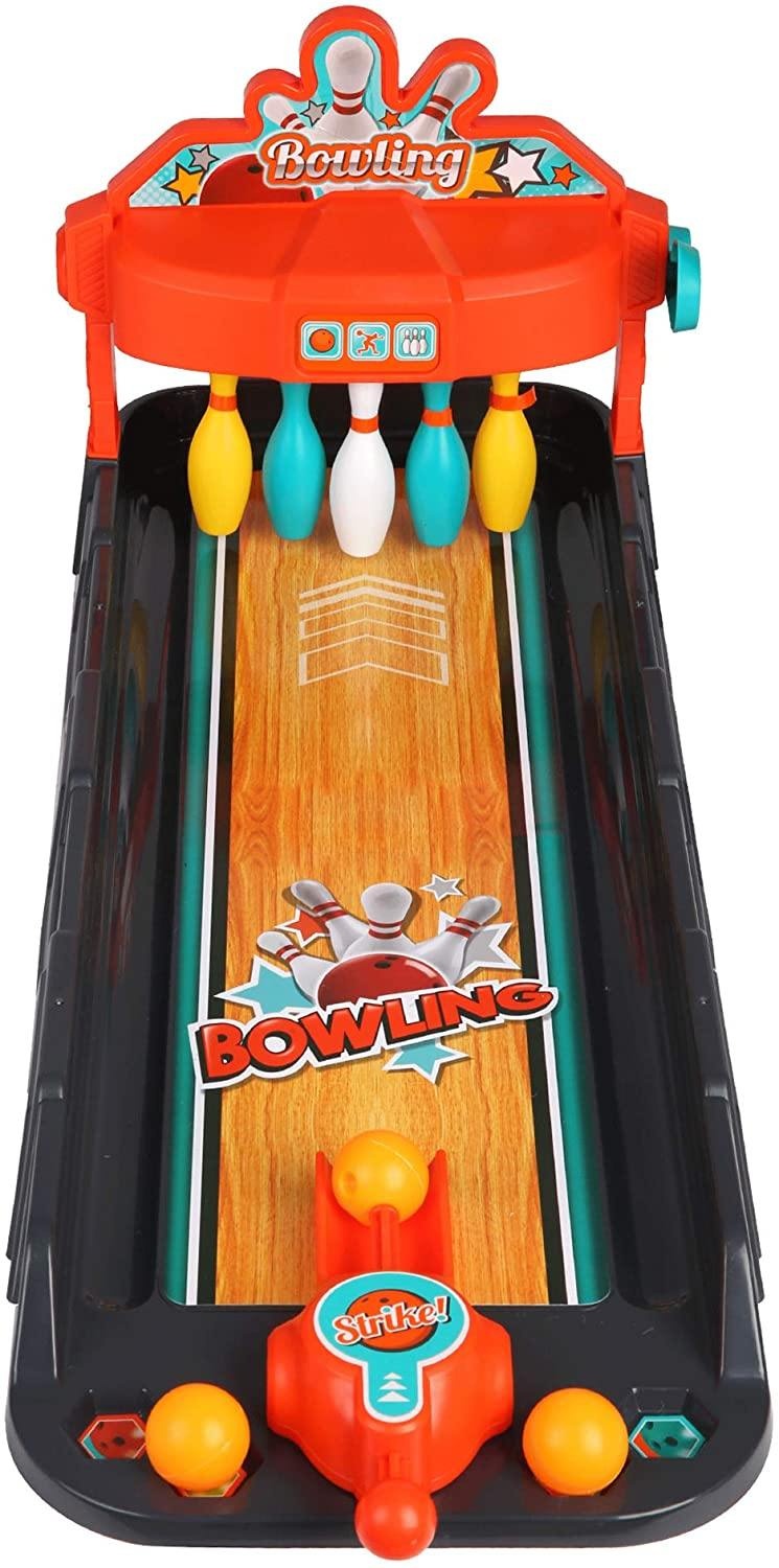 Desktop Bowling Game Toys For Kids And Family, Parent-Child Interaction Launcher Bowling Toy Finger Game For Indoor Home Party Have Fun Relax