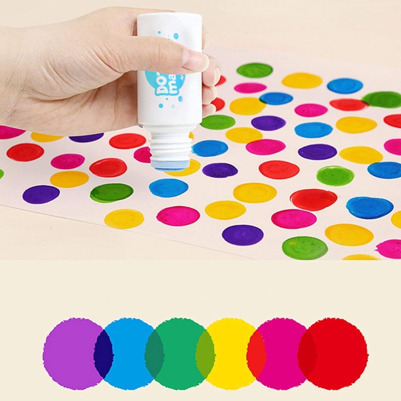 (Out Of Stock) Dot Markers 6 Colors 20 Pages Dot Book Fun Art Paint Craft Kit Kids Preschool Educational Toys