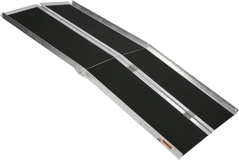 6 Ft Multifold Aluminum Portable Wheelchair Ramp with Slip-Resistant ...
